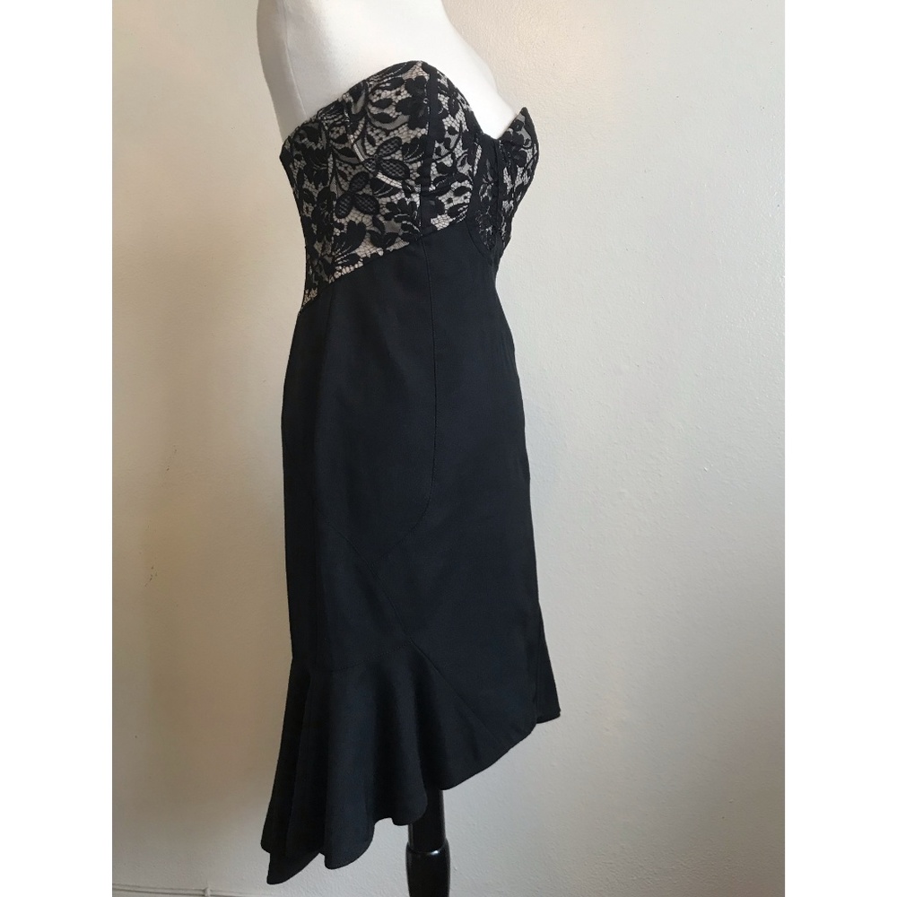 Temperley London Black Lace Bustier Cocktail Dress - Picture 3 of 8